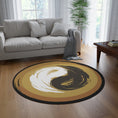 Load image into Gallery viewer, Yin Yang Round Rug | Bohemian Home Décor for Living Room, Meditation, and Yoga Spaces