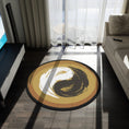 Load image into Gallery viewer, Yin Yang Round Rug | Bohemian Home Décor for Living Room, Meditation, and Yoga Spaces