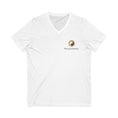 Load image into Gallery viewer, PersonalHour Logo V-Neck Tee — Minimalist Branded White T-Shirt