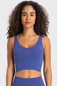 Load image into Gallery viewer, Deep V-Neck Crop Sports and Yoga Bra - Personal Hour for Yoga and Meditations