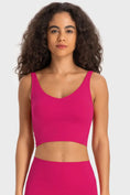 Load image into Gallery viewer, Deep V-Neck Crop Sports and Yoga Bra - Personal Hour for Yoga and Meditations