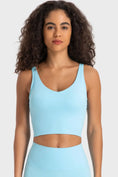 Load image into Gallery viewer, Deep V-Neck Crop Sports and Yoga Bra - Personal Hour for Yoga and Meditations