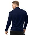 Load image into Gallery viewer, Ecco Friendly Quarter Zip Pullover Navy Adidas Shirt - Meditation Clothes - Personal Hour for Yoga and Meditations