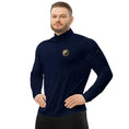 Load image into Gallery viewer, Ecco Friendly Quarter Zip Pullover Navy Adidas Shirt - Meditation Clothes - Personal Hour for Yoga and Meditations