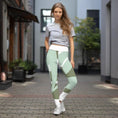 Load image into Gallery viewer, comfortable yoga leggings - inspired by nature - green - Personal Hour for Yoga and Meditations