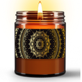 Load image into Gallery viewer, Zen Natural Wax Candle in Amber Jar - 9oz Aromatherapy - Personal Hour for Yoga and Meditations