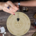 Load image into Gallery viewer, Meditation Board Altar Ornaments -Dreamy Wooden Pendulum Board with Moon Star Divination - Personal Hour for Yoga and Meditations 
