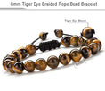 Load image into Gallery viewer, Meditation Gift - Harmony Men and Women Tiger Eye Stone Beads Bracelet Braided Rope Natural Stone Yoga gifts Bracelet Bangle - New Model - Personal Hour for Yoga and Meditations