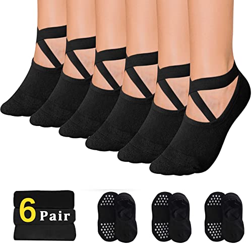 Pilates Socks - Yoga Socks with Grips - Personal Hour for Yoga and Meditations 