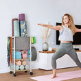 Load image into Gallery viewer, Yoga Mat Storage Rack Home Gym Equipment Pilates Storage Organizer - Yoga Mat Holder for Yoga Block - Personal Hour for Yoga and Meditations 
