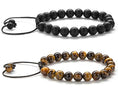 Load image into Gallery viewer, Meditation Gift - Harmony Men and Women Tiger Eye Stone Beads Bracelet Braided Rope Natural Stone Yoga gifts Bracelet Bangle - New Model - Personal Hour for Yoga and Meditations