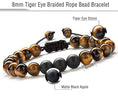 Load image into Gallery viewer, Meditation Gift - Harmony Men and Women Tiger Eye Stone Beads Bracelet Braided Rope Natural Stone Yoga gifts Bracelet Bangle - New Model - Personal Hour for Yoga and Meditations
