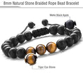 Load image into Gallery viewer, Meditation Gift - Harmony Men and Women Tiger Eye Stone Beads Bracelet Braided Rope Natural Stone Yoga gifts Bracelet Bangle - New Model - Personal Hour for Yoga and Meditations