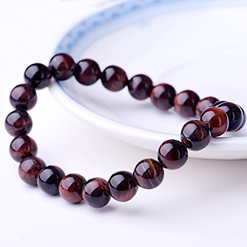 4 Pieces of Natural 8mm Gorgeous Gemstones Crystal Stretch Bracelet Unisex - Personal Hour for Yoga and Meditations 
