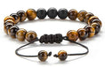 Load image into Gallery viewer, Meditation Gift - Harmony Men and Women Tiger Eye Stone Beads Bracelet Braided Rope Natural Stone Yoga gifts Bracelet Bangle - New Model - Personal Hour for Yoga and Meditations