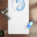 Load image into Gallery viewer, White Water Yin and Yang Rubber Yoga Mat - Personal Hour for Yoga and Meditations