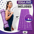 Load image into Gallery viewer, Yoga Mat with Instructional Poses Prints - Personal Hour for Yoga and Meditations