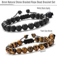 Load image into Gallery viewer, Meditation Gift - Harmony Men and Women Tiger Eye Stone Beads Bracelet Braided Rope Natural Stone Yoga gifts Bracelet Bangle - New Model - Personal Hour for Yoga and Meditations