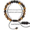 Load image into Gallery viewer, Meditation Gift - Harmony Men and Women Tiger Eye Stone Beads Bracelet Braided Rope Natural Stone Yoga gifts Bracelet Bangle - New Model - Personal Hour for Yoga and Meditations