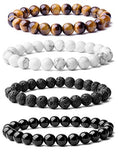 Load image into Gallery viewer, Natural 8mm Gorgeous Gemstones Crystal Stretch Bracelet Unisex - Personal Hour for Yoga and Meditations