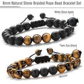 Load image into Gallery viewer, Meditation Gift - Harmony Men and Women Tiger Eye Stone Beads Bracelet Braided Rope Natural Stone Yoga gifts Bracelet Bangle - New Model - Personal Hour for Yoga and Meditations