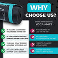 Load image into Gallery viewer, Yoga Mat with Instructional Poses Prints - Personal Hour for Yoga and Meditations