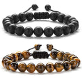 Load image into Gallery viewer, Meditation Gift - Harmony Men and Women Tiger Eye Stone Beads Bracelet Braided Rope Natural Stone Yoga gifts Bracelet Bangle - New Model - Personal Hour for Yoga and Meditations