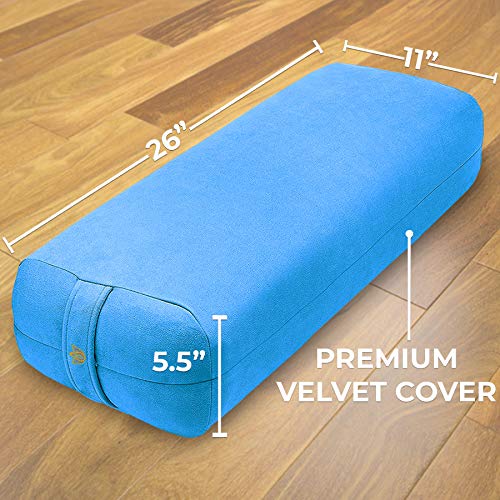 Velvet Yoga Bolster Pillow - Personal Hour for Yoga and Meditations 