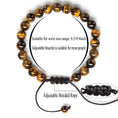 Load image into Gallery viewer, Meditation Gift - Harmony Men and Women Tiger Eye Stone Beads Bracelet Braided Rope Natural Stone Yoga gifts Bracelet Bangle - New Model - Personal Hour for Yoga and Meditations