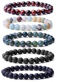 Load image into Gallery viewer, Natural 8mm Gorgeous Gemstones Crystal Stretch Bracelet Unisex - Personal Hour for Yoga and Meditations