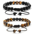 Load image into Gallery viewer, Meditation Gift - Harmony Men and Women Tiger Eye Stone Beads Bracelet Braided Rope Natural Stone Yoga gifts Bracelet Bangle - New Model - Personal Hour for Yoga and Meditations