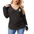 Load image into Gallery viewer, Plus size Yoga Top - Women’s V-neck ZenT-shirt With Side Drawstring - Personal Hour 
