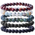 Load image into Gallery viewer, Natural 8mm Gorgeous Gemstones Crystal Stretch Bracelet Unisex - Personal Hour for Yoga and Meditations