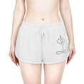 Load image into Gallery viewer, Women's Relaxed White Yoga Shorts (Yoga Sign) - Personal Hour for Yoga and Meditations