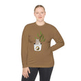 Load image into Gallery viewer, Unisex Lightweight Long Sleeve Yoga and Pilates Tee - Cute Cat - Personal Hour for Yoga and Meditations