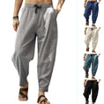Load image into Gallery viewer, Meditation Clothes - Men's Cotton Linen Pants Male Autumn New Breathable Solid Color Linen Trousers Fitness - Personal Hour for Yoga and Meditations 
