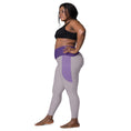 Load image into Gallery viewer, plus size yoga pants - crossover leggings with pockets - Personal Hour for Yoga and Meditations 
