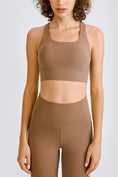 Load image into Gallery viewer, Cross Back Yoga Crop Top - Fitted Yoga Bra - Personal Hour for Yoga and Meditations