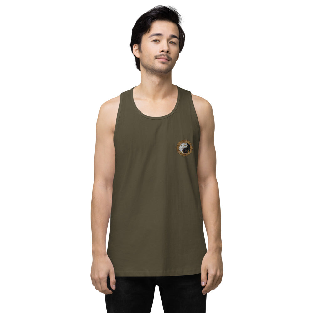 Men’s premium tank yoga top - soft and smooth yoga clothes for men - Personal Hour for Yoga and Meditations 