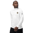 Load image into Gallery viewer, Quarter zip pullover Adidas lightweight white yoga top - Personal Hour for Yoga and Meditations