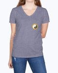 Load image into Gallery viewer, Gildan Ladies Heavy Cotton 5.3 oz. V Neck Yoga T-Shirt - Personal Hour Logo - Personal Hour for Yoga and Meditations