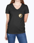 Load image into Gallery viewer, Gildan Ladies Heavy Cotton 5.3 oz. V Neck Yoga T-Shirt - Personal Hour Logo - Personal Hour for Yoga and Meditations