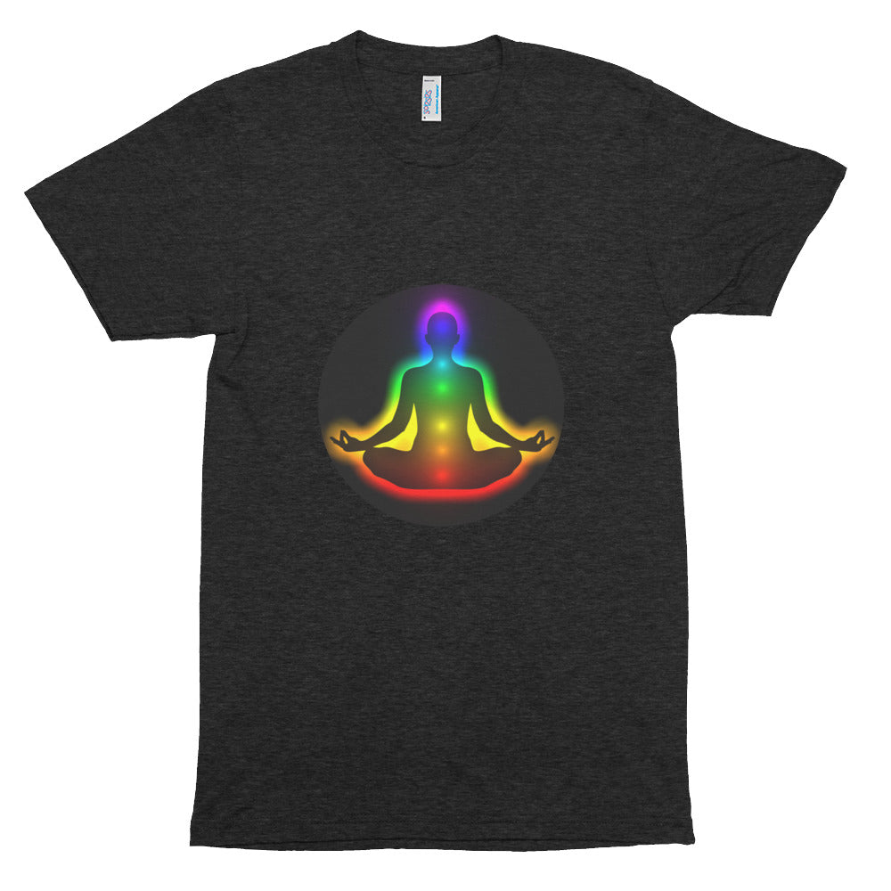 Couple Matching - Unisex Tri-Blend  7 Chakra Yoga Shirt - Personal Hour for Yoga and Meditations 