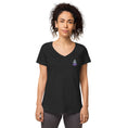Load image into Gallery viewer, Balanced Lady Women’s fitted v-neck Yoga t-shirt - Personal Hour for Yoga and Meditations