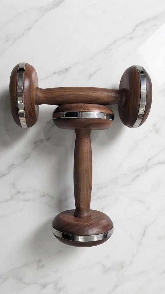 Luxury Black Walnut Solid Wood Dumbbell Set&nbsp;
