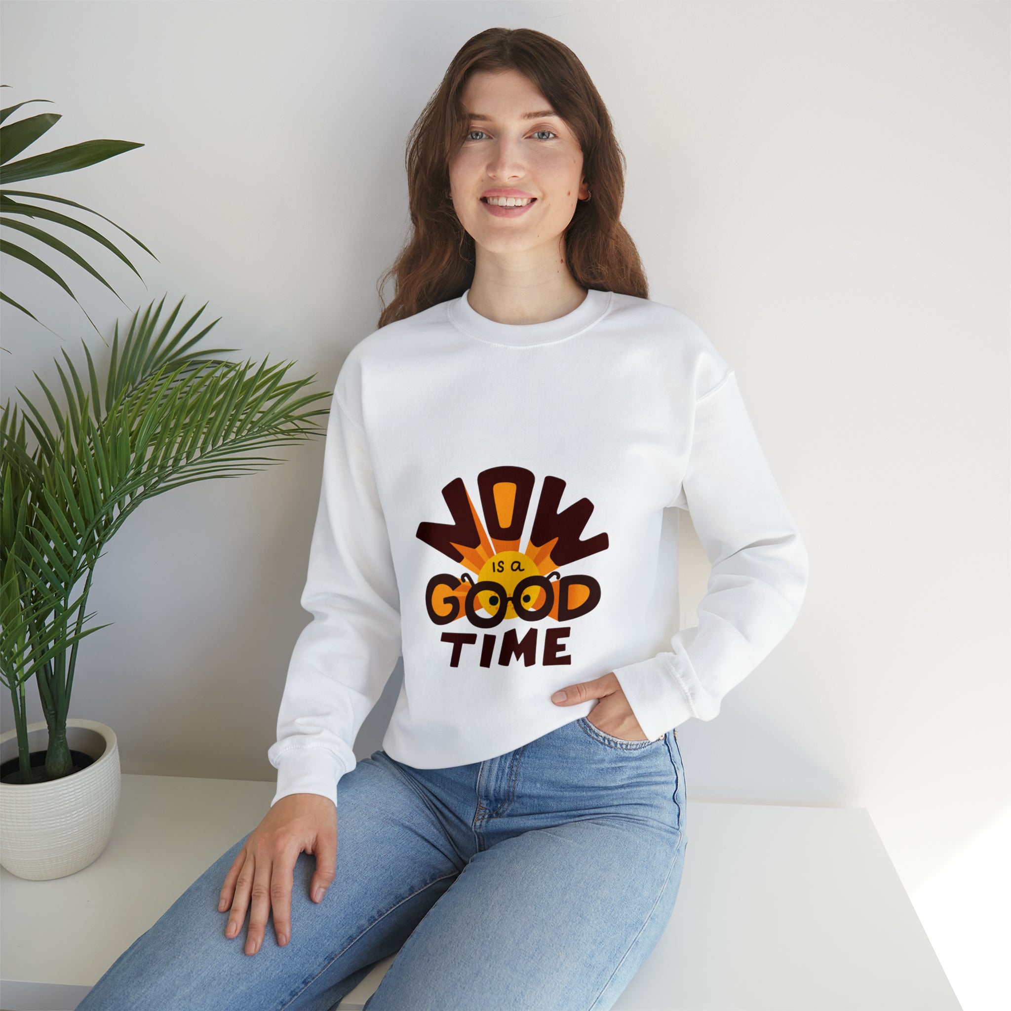 Unisex Heavy Blend Crewneck Sweatshirt for Yoga and Pilates - Personal Hour for Yoga and Meditations 