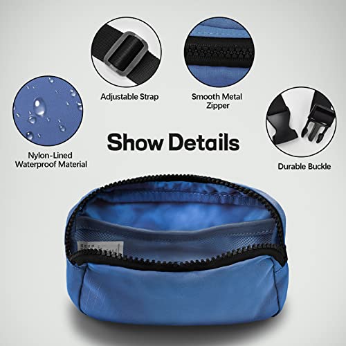 Waterproof Black Fanny Pack Crossbody Belt Bag for Women Fashion Waist Packs with Adjustable Strap for Sport - Personal Hour for Yoga and Meditations 