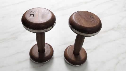 Luxury Black Walnut Solid Wood Dumbbell Set