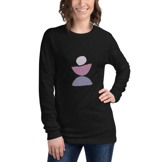 Couple Matching Simple Principle Unisex Long Sleeve Meditation Tee - Personal Hour for Yoga and Meditations