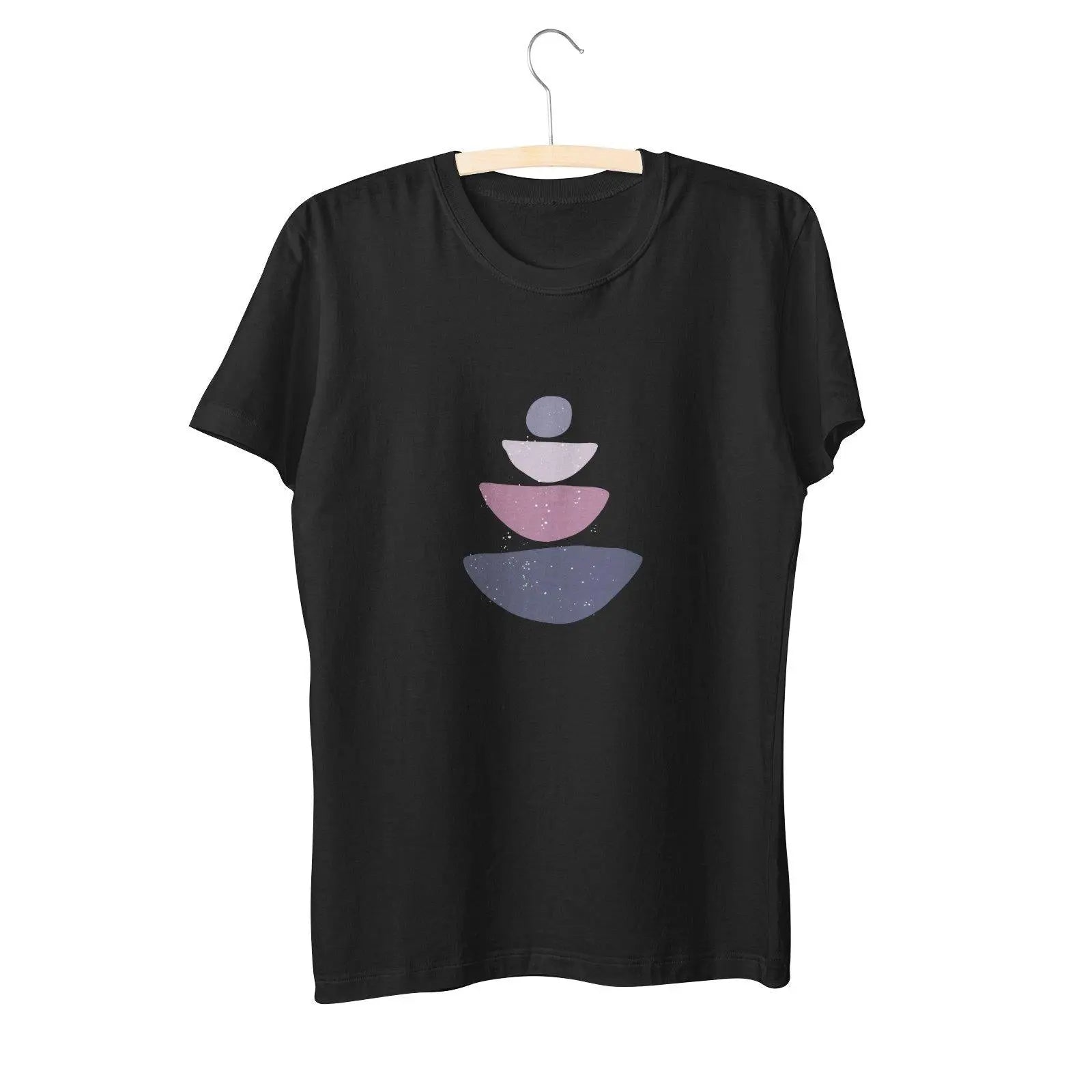 Couple's Crew Neck Cotton Jersey Yoga T-Shirt - Zen Style - Personal Hour for Yoga and Meditations